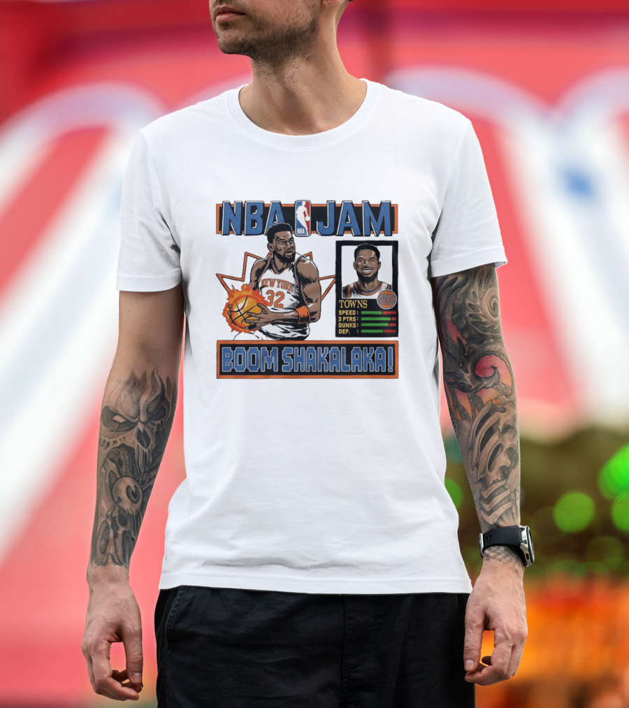 NBA Jam Boom Shakalaka New York Knicks Towns T-Shirt