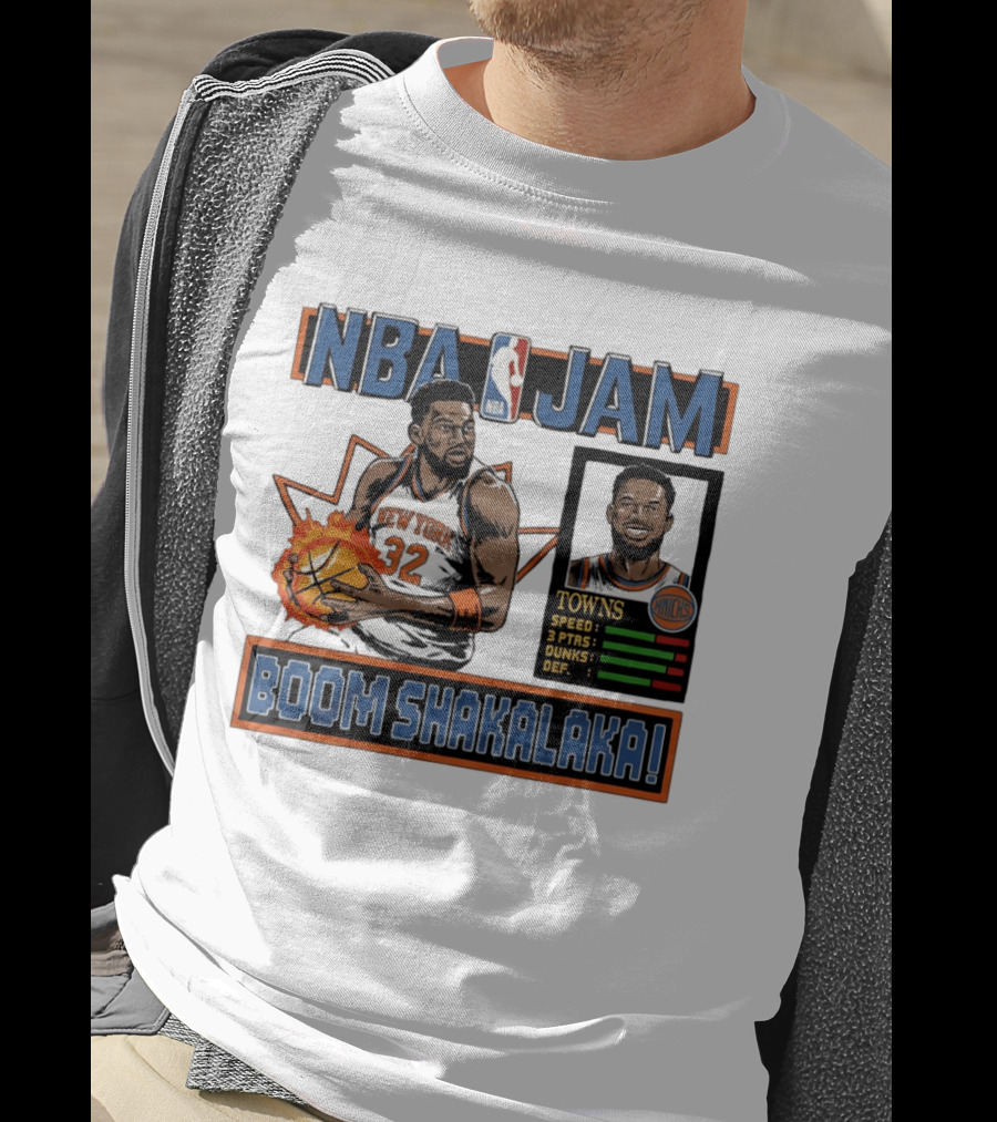 NBA Jam Boom Shakalaka New York Knicks Towns T-Shirt