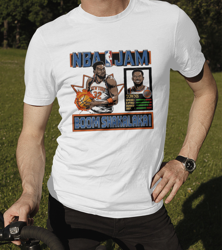 NBA Jam Boom Shakalaka New York Knicks Towns T-Shirt