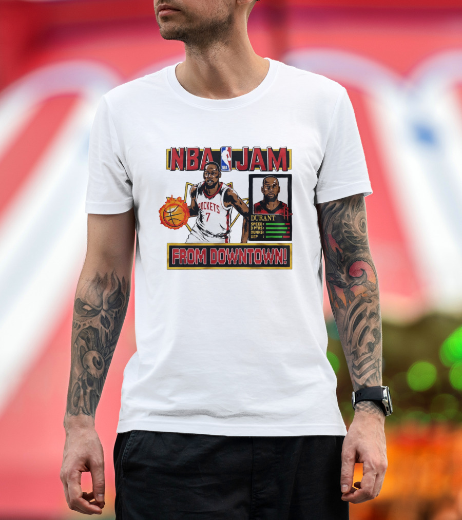 NBA Jam Durant Houston Rockets 7 From Downtown T-Shirt