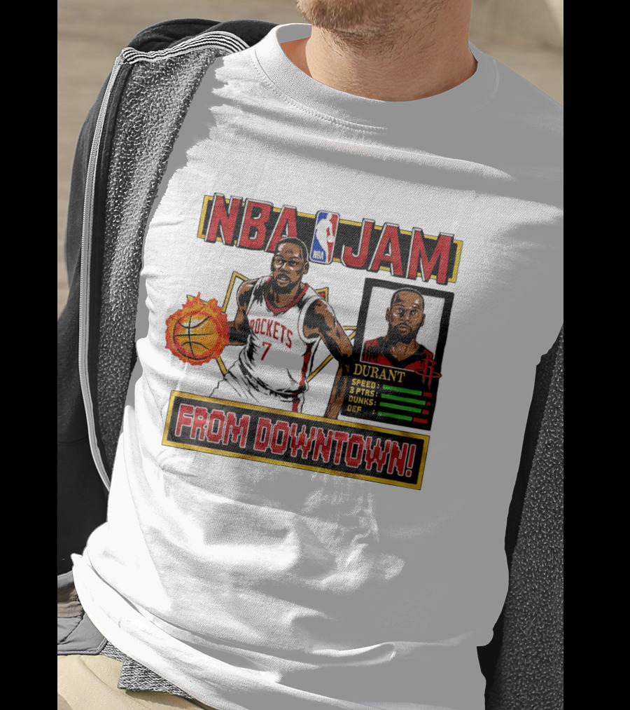 NBA Jam Durant Houston Rockets 7 From Downtown T-Shirt