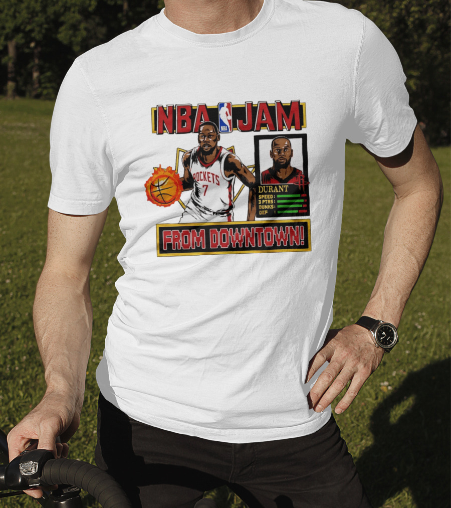NBA Jam Durant Houston Rockets 7 From Downtown T-Shirt