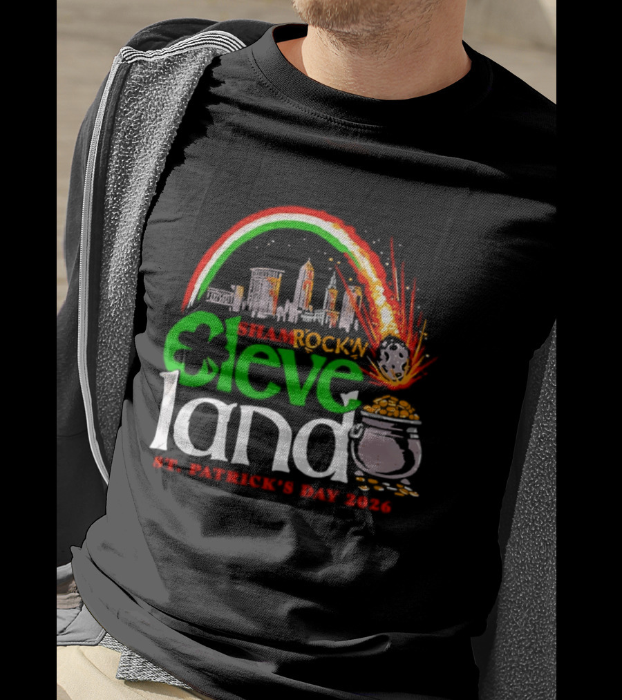 Cleveland Shamrockin Skyline Comet St. Patrick's Day 2026 Celebration T-Shirt