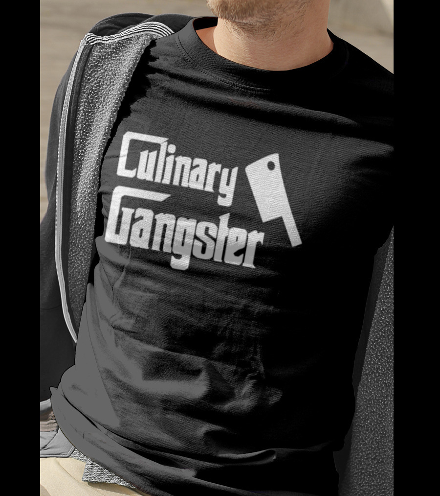 Culinary Gangster Meat Cleaver Style Chef Humor T-Shirt