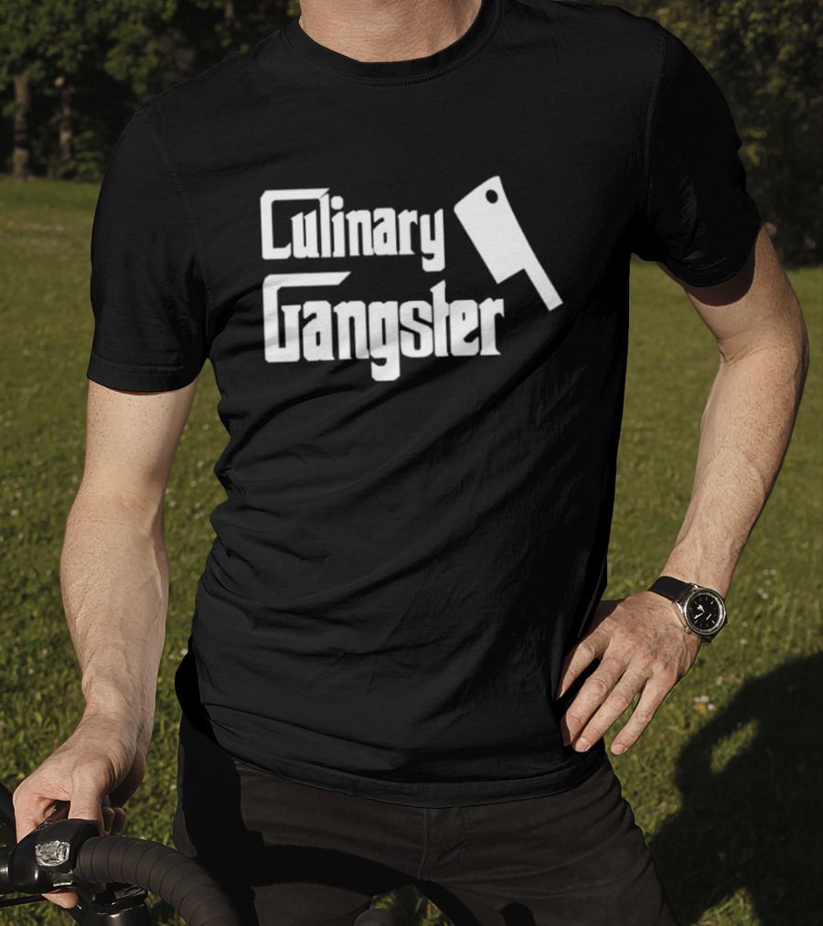 Culinary Gangster Meat Cleaver Style Chef Humor T-Shirt