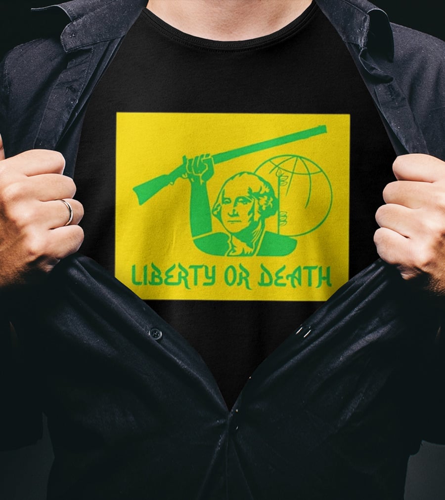 Liberty Or Death 2026 Washington Rifle Globe T-Shirt