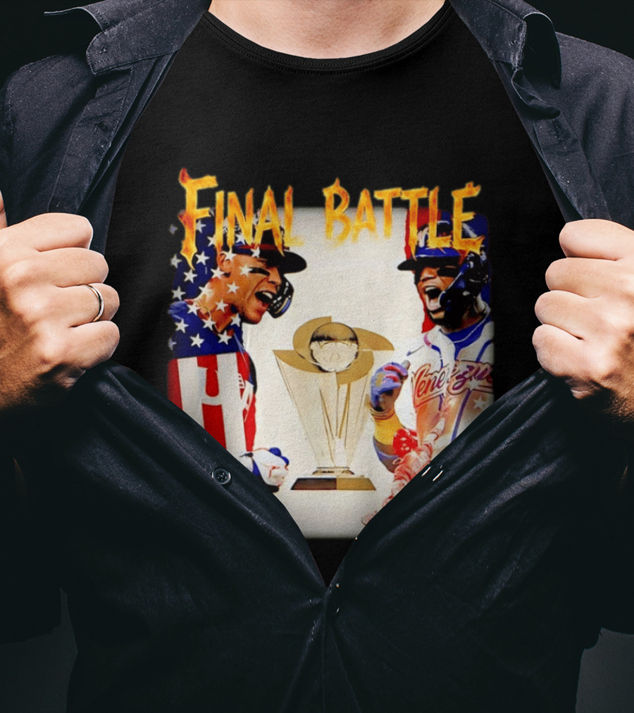 Final Battle USA Venezuela World Baseball Classic 2026 Championship Showdown T-Shirt