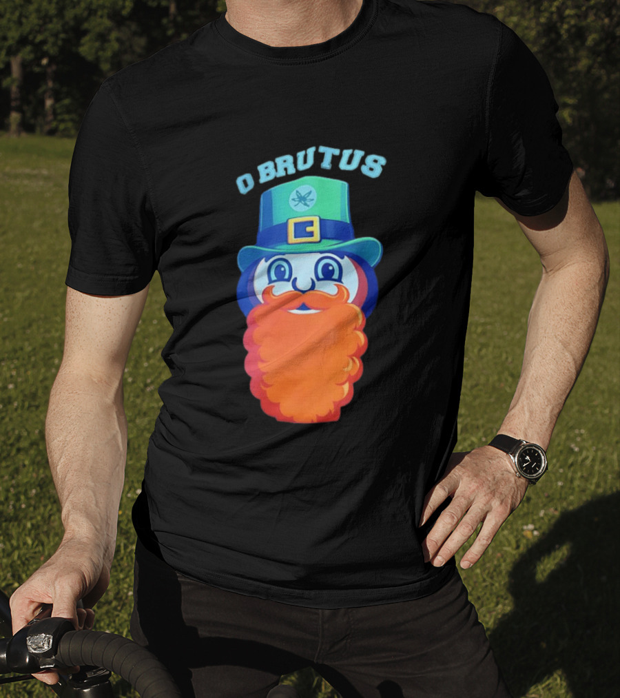 Ohio State Buckeyes O Brutus Leprechaun Hat And Beard T-Shirt
