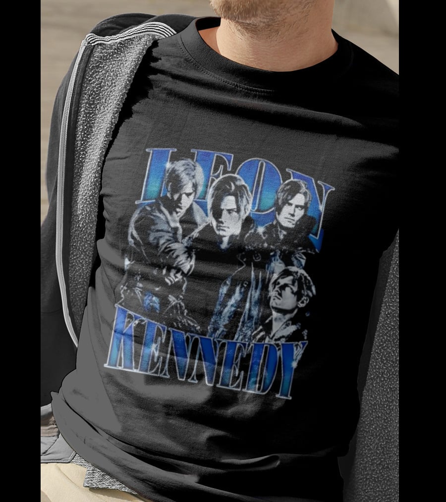 Leon Kennedy Character Collage Fan T-Shirt