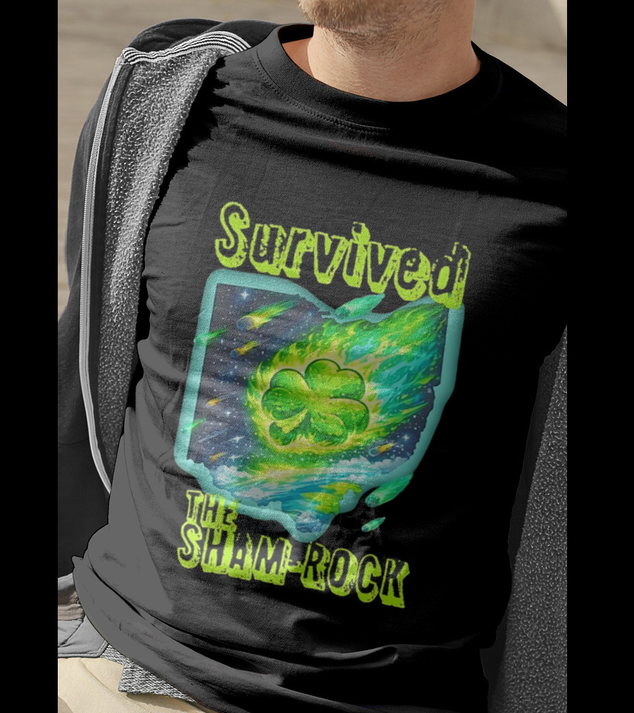 Survived The Sham Rock Meteor Clover St Patrick's Day T-Shirt
