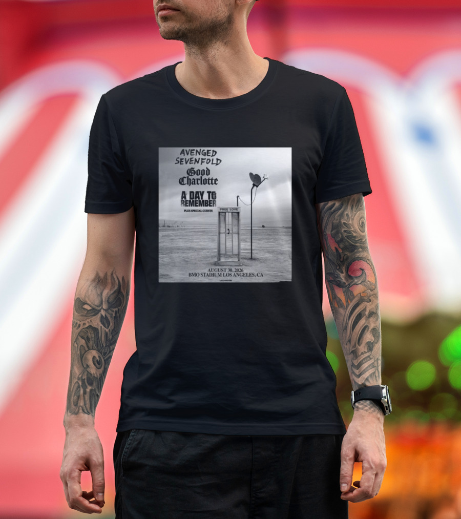 Avenged Sevenfold Good Charlotte A Day To Remember Concert BMO Stadium Los Angeles August 30 2026 T-Shirt