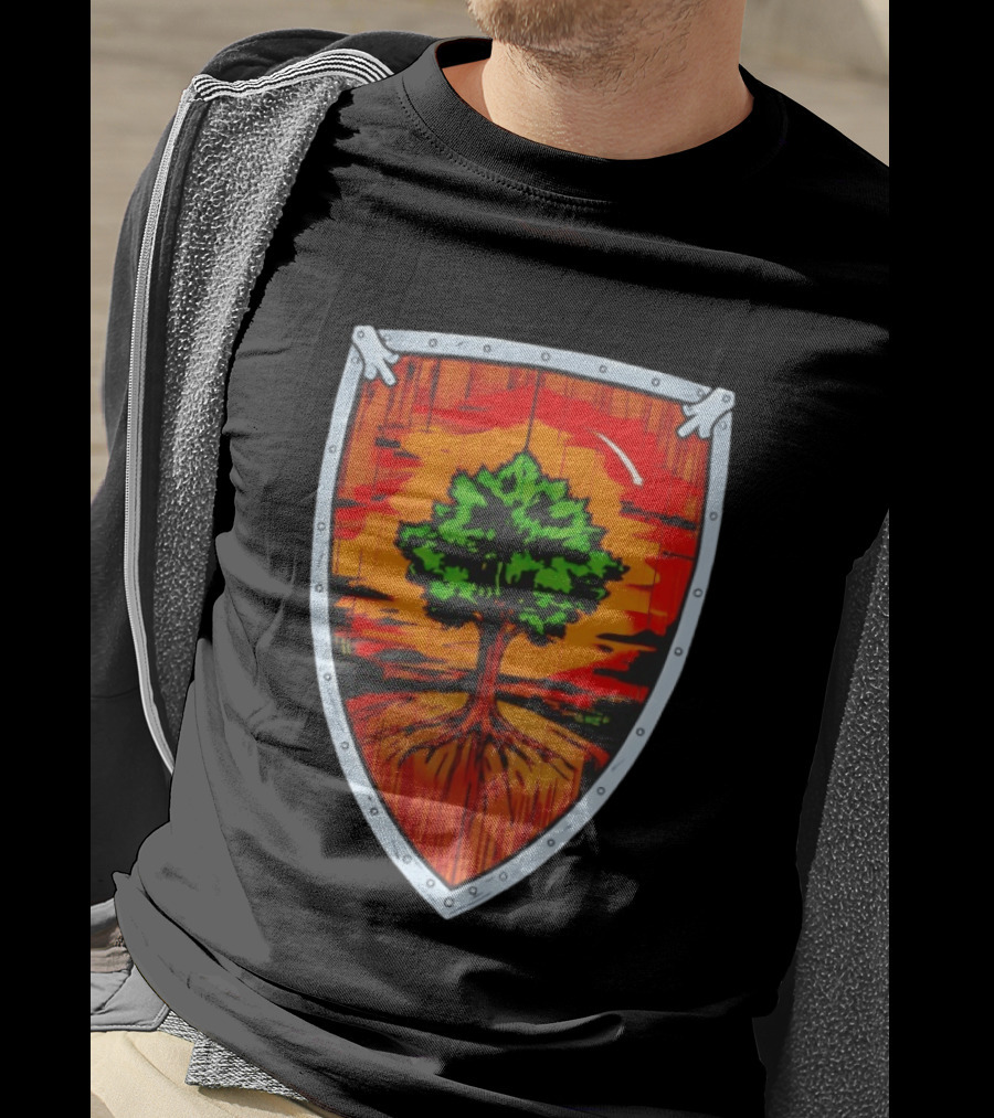 Ser Duncan The Tall Shield Tree Green Warrior Crest T-Shirt