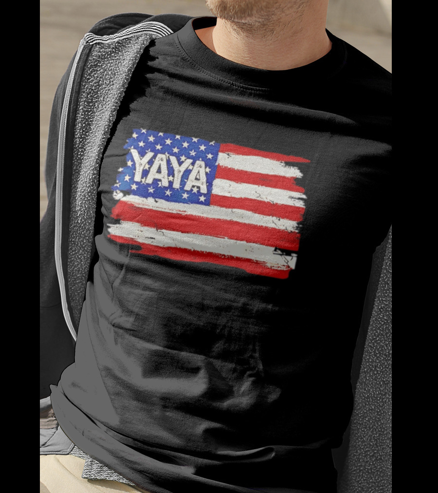 Patriotic Yaya American Flag Mother's Day Women T-Shirt