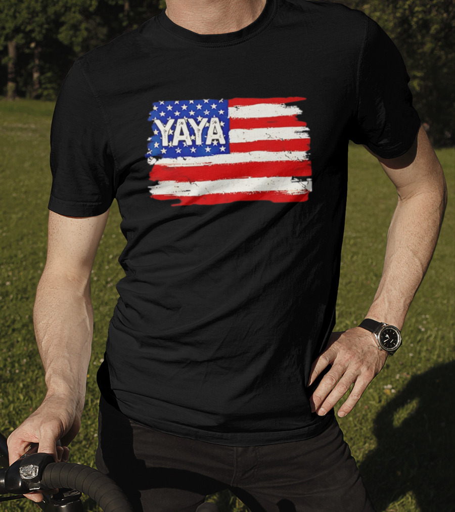 Patriotic Yaya American Flag Mother's Day Women T-Shirt