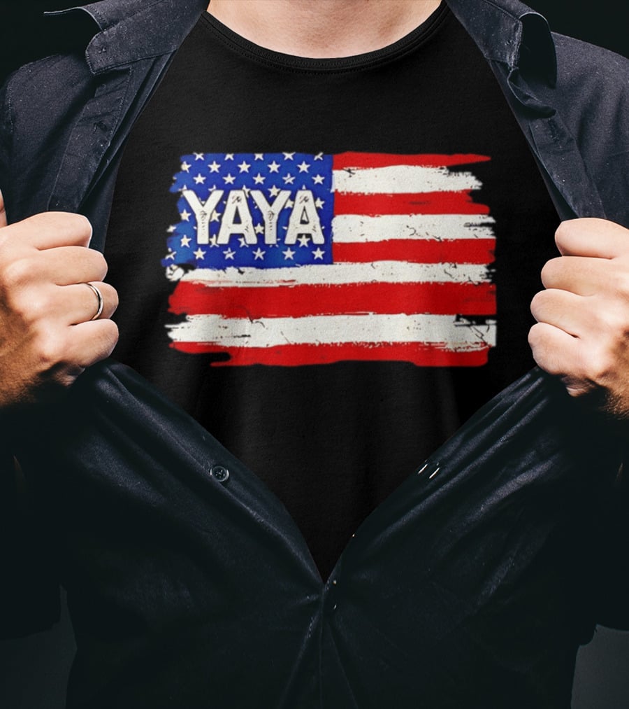Patriotic Yaya American Flag Mother's Day Women T-Shirt