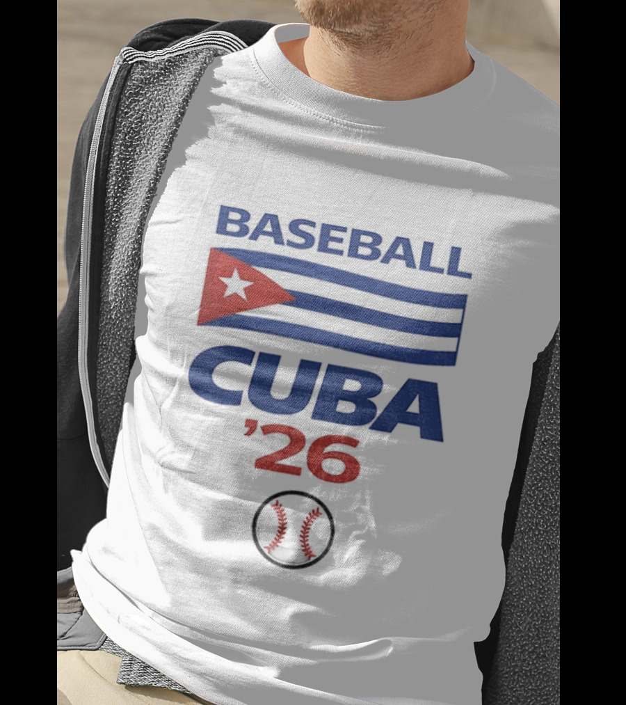 Cuba Baseball 2026 World Classic Cuban Flag Baseball T-Shirt