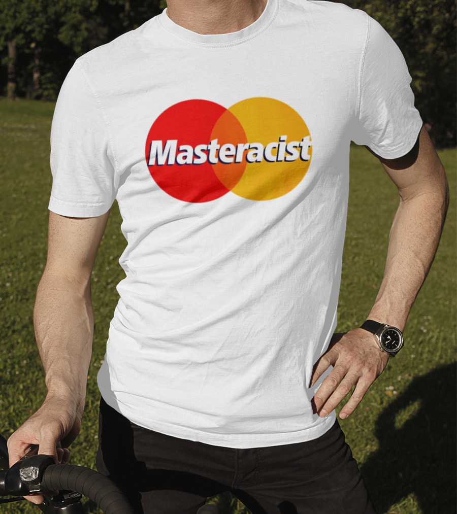 Masteracist Mastercard Parody Logo Red And Yellow Circles T-Shirt