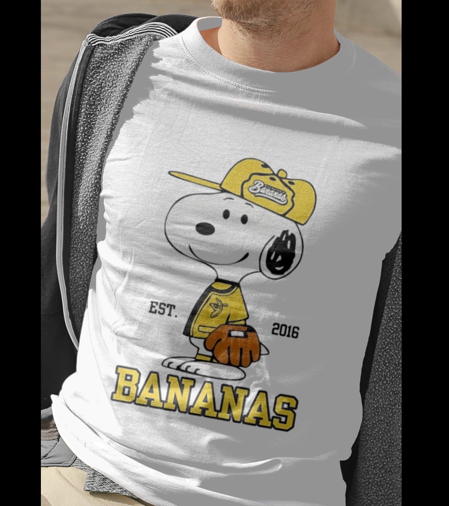 Snoopy Bananas Outfit EST 2016 Baseball T-Shirt