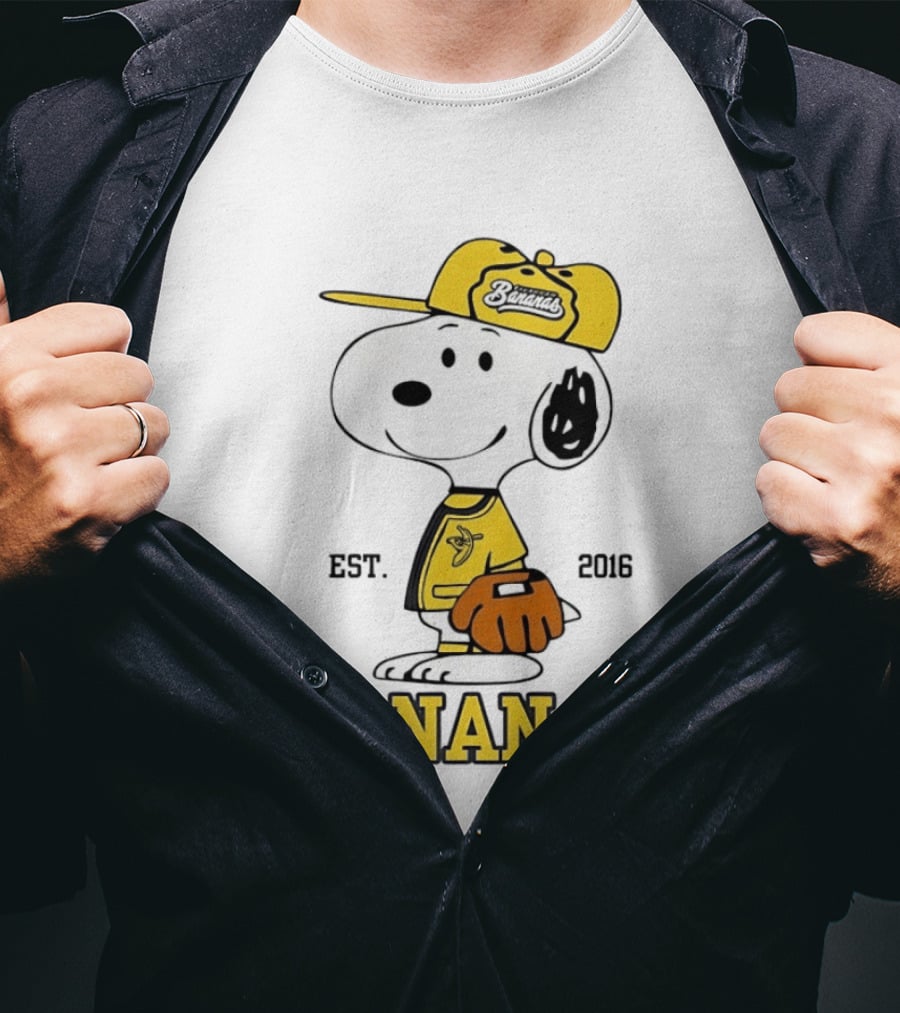Snoopy Bananas Outfit EST 2016 Baseball T-Shirt