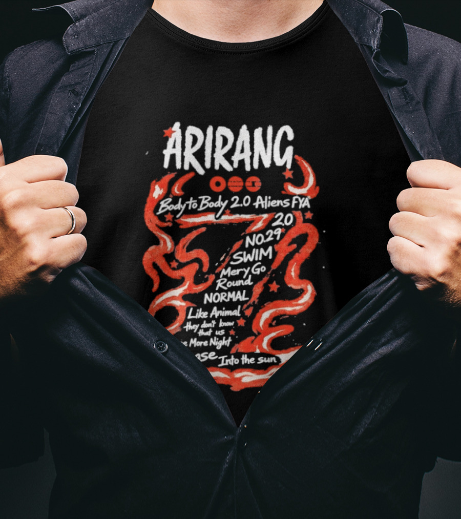 Arirang Body To Body 2.0 Aliens PX Swim Merry Go Round Normal Night T-Shirt
