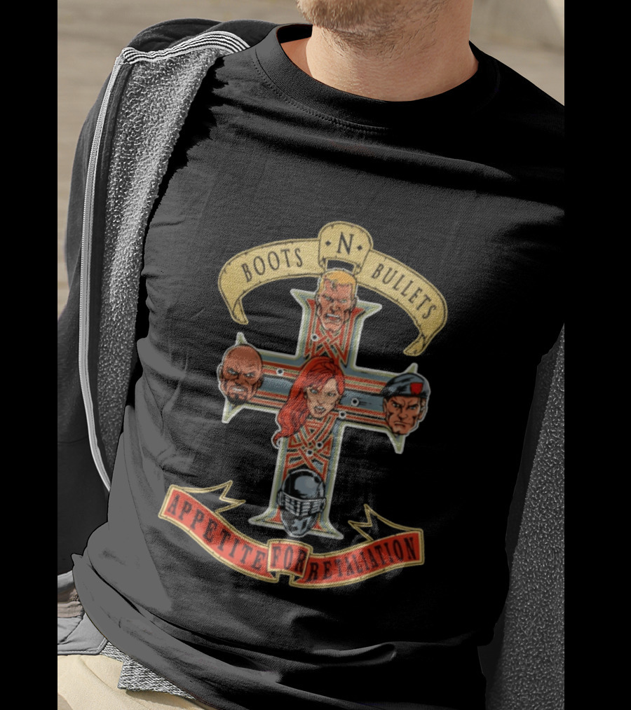 Boots N Bullets Appetite For Retaliation GI Joe Characters Cross T-Shirt