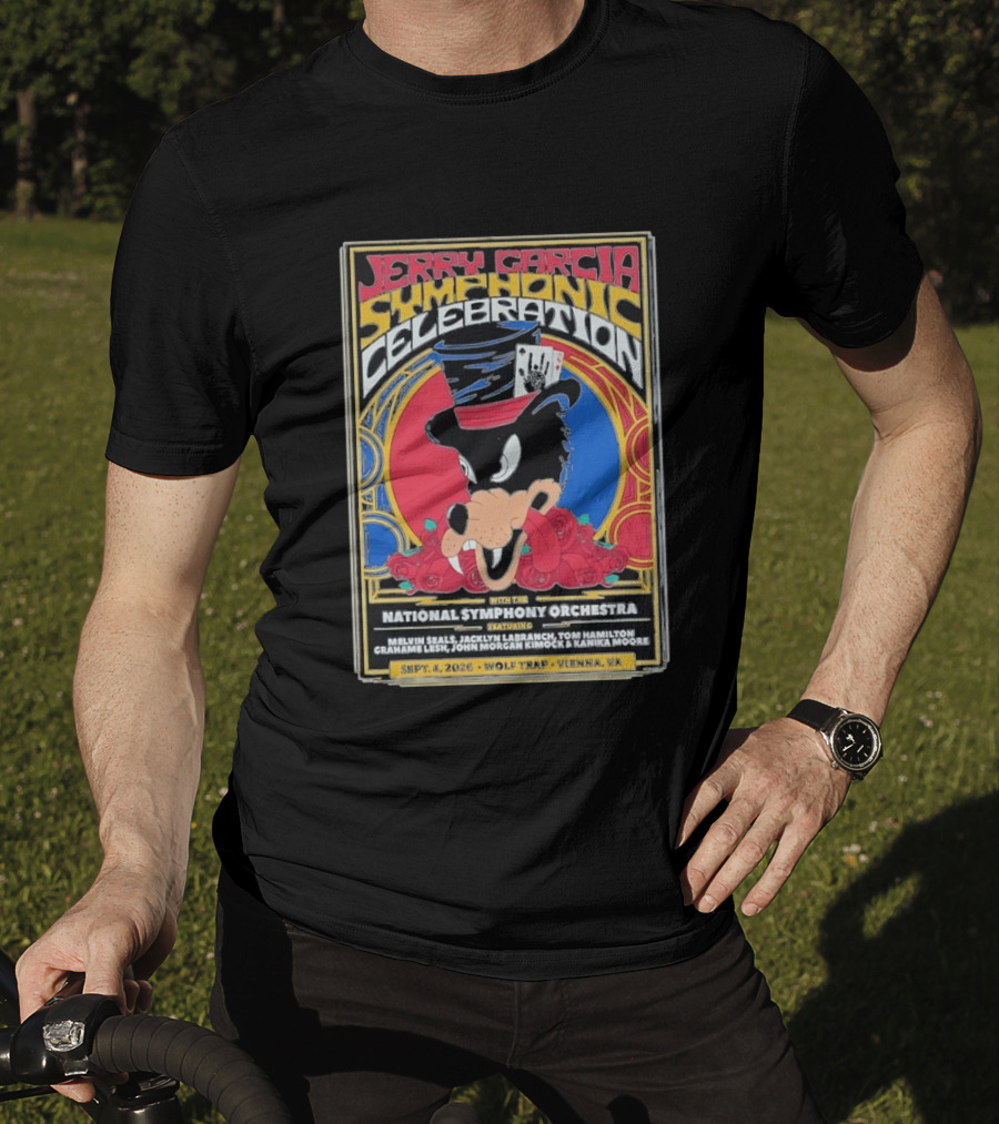 Jerry Garcia Symphonic Celebration With The National Symphony Orchestra Wolf Trap Vienna VA 2026 T-Shirt