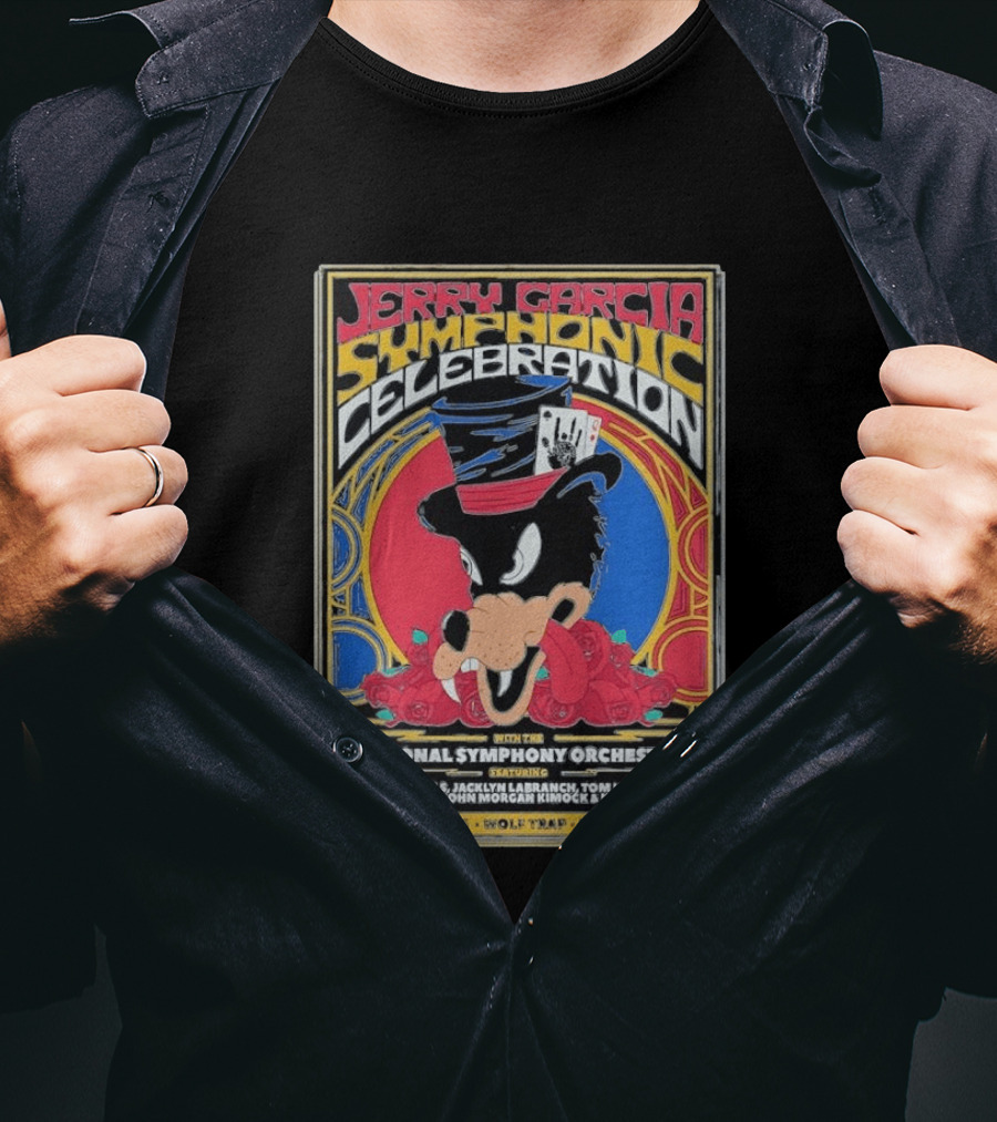 Jerry Garcia Symphonic Celebration With The National Symphony Orchestra Wolf Trap Vienna VA 2026 T-Shirt
