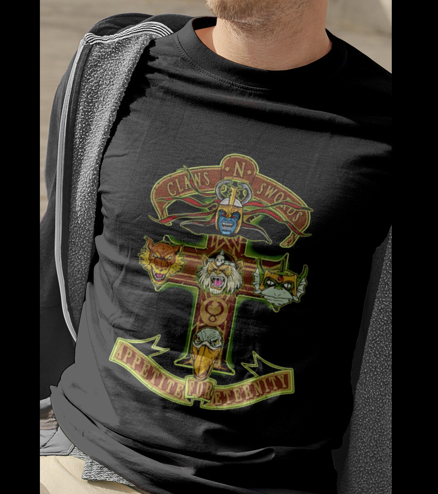 Claws N' Swords Cross With Animal Heads Appetite For Eternity T-Shirt