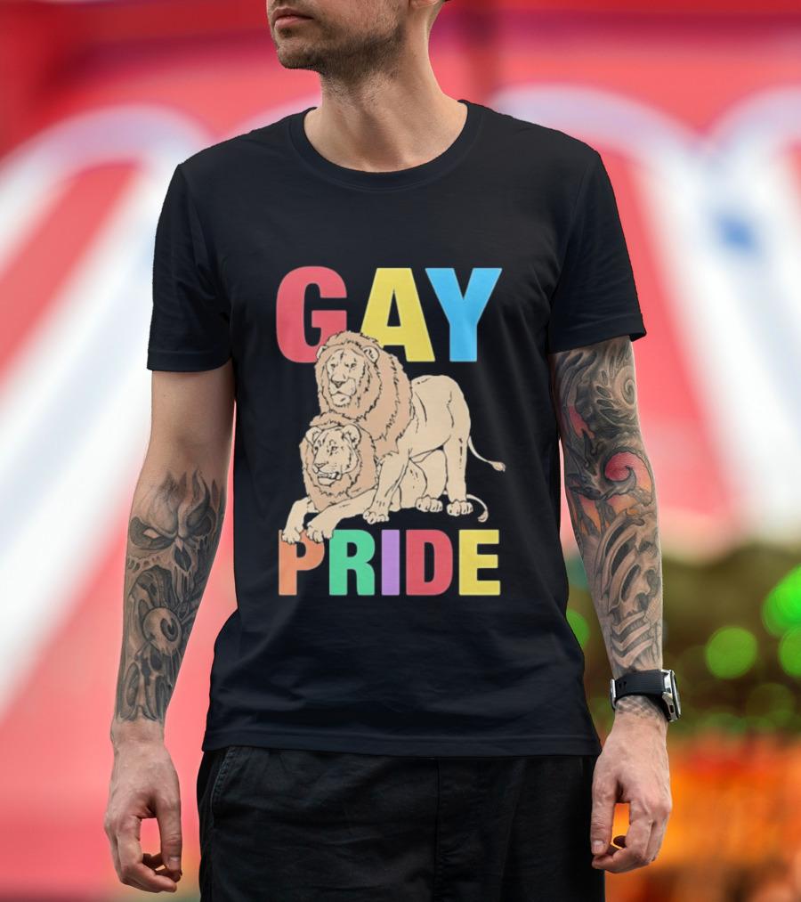 Gay Pride Lions LGBT Rainbow T-Shirt