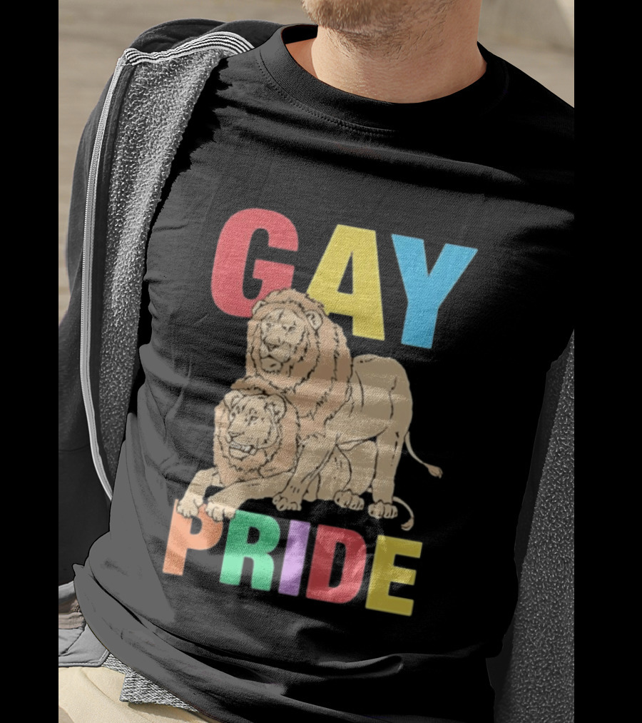 Gay Pride Lions LGBT Rainbow T-Shirt