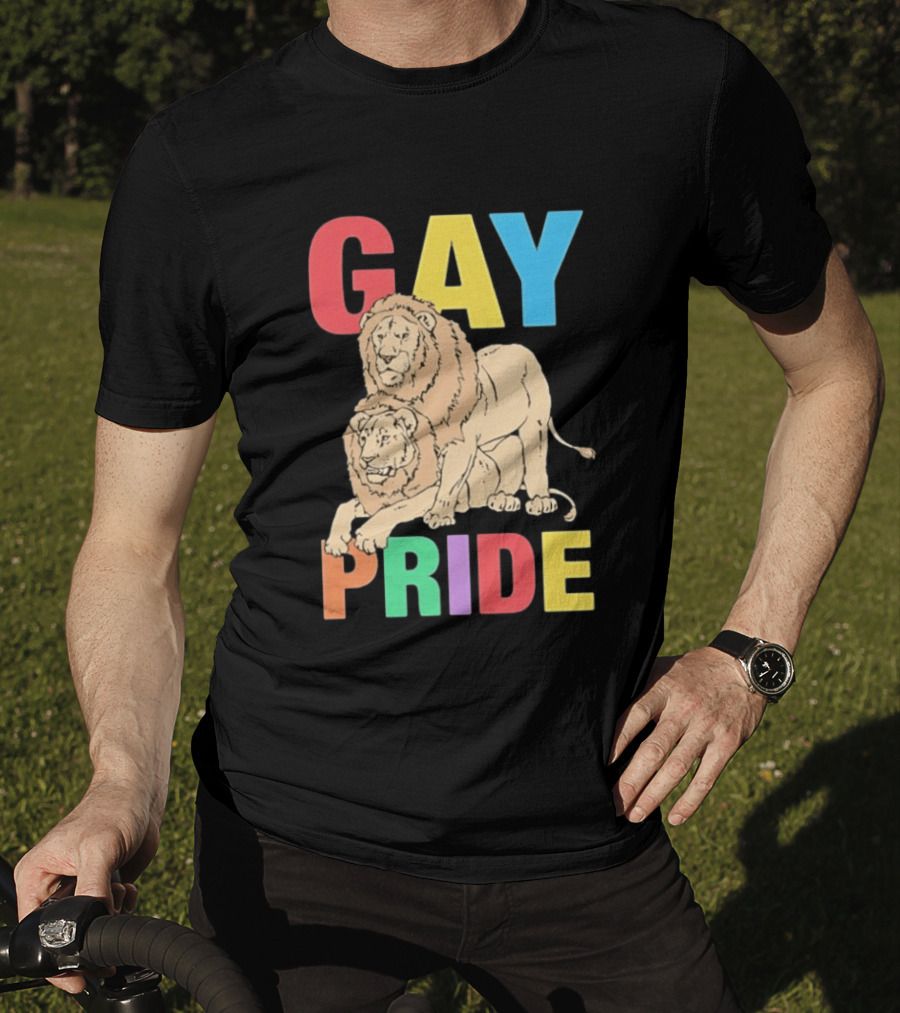 Gay Pride Lions LGBT Rainbow T-Shirt