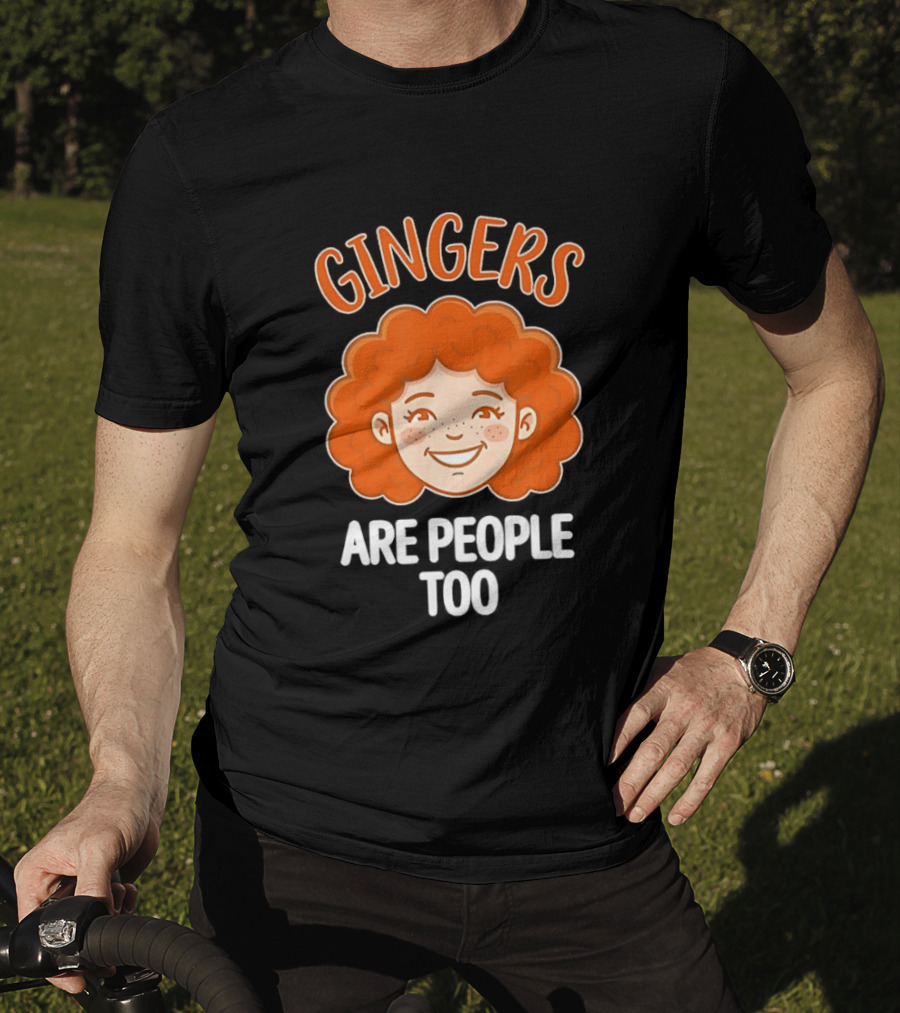 Gingers Are People Too Redhead Pride Fun Cartoon T-Shirt