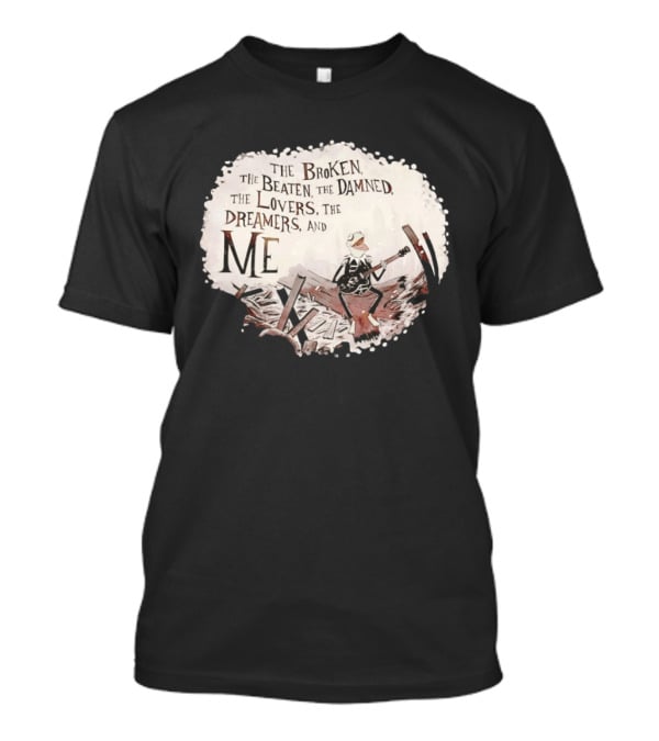 The Broken The Beaten The Damned The Lovers The Dreamers And Me Kermit Playing Guitar Scene T-Shirt