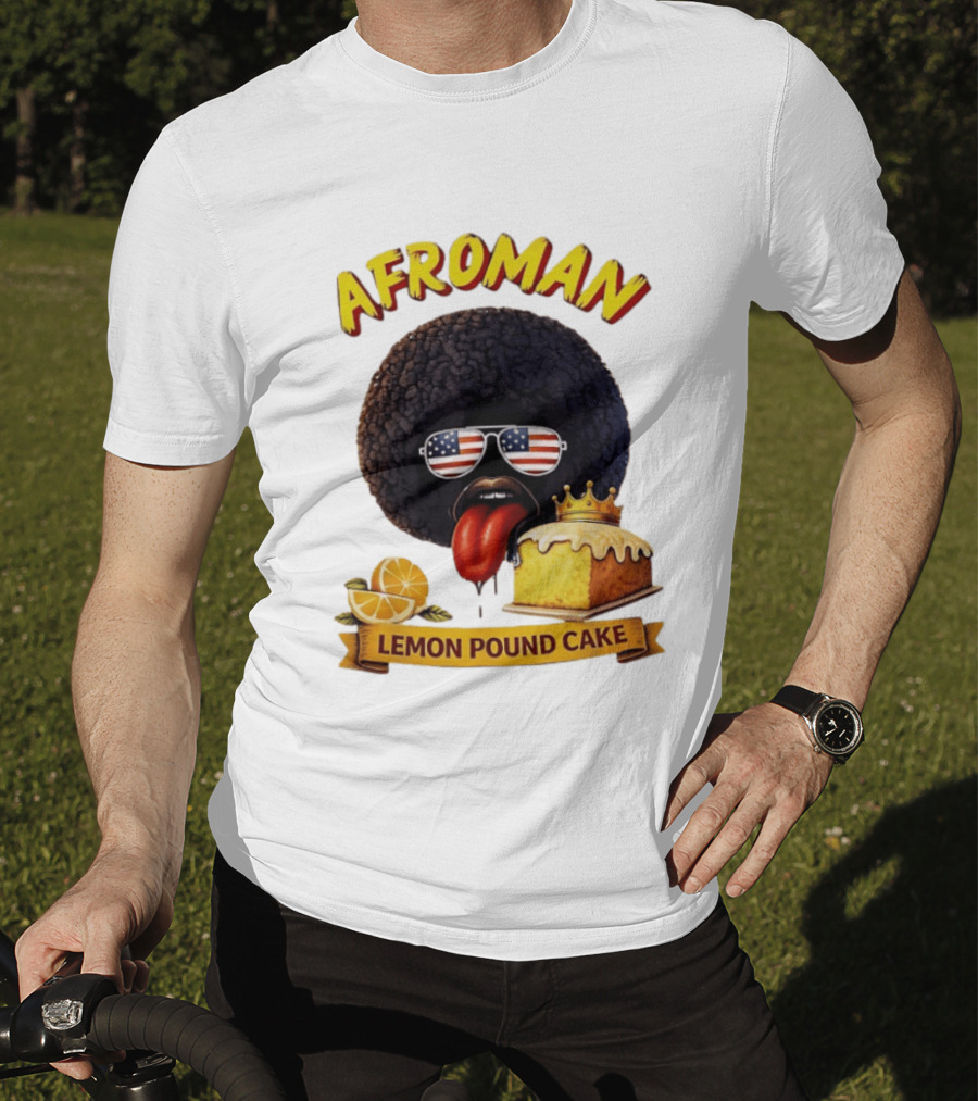 Afroman Lemon Pound Cake Sunglasses Tongue Crown Lemons T-Shirt