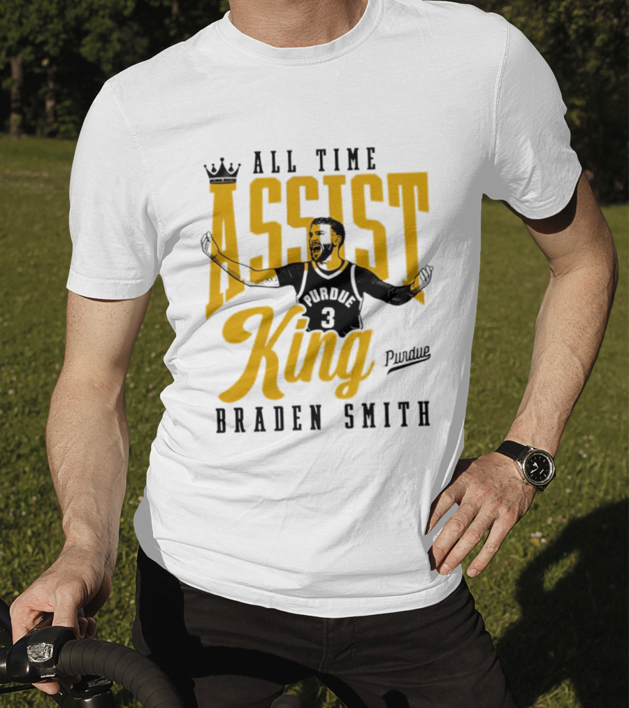 All Time Assist King Braden Smith Purdue Boilermakers T-Shirt