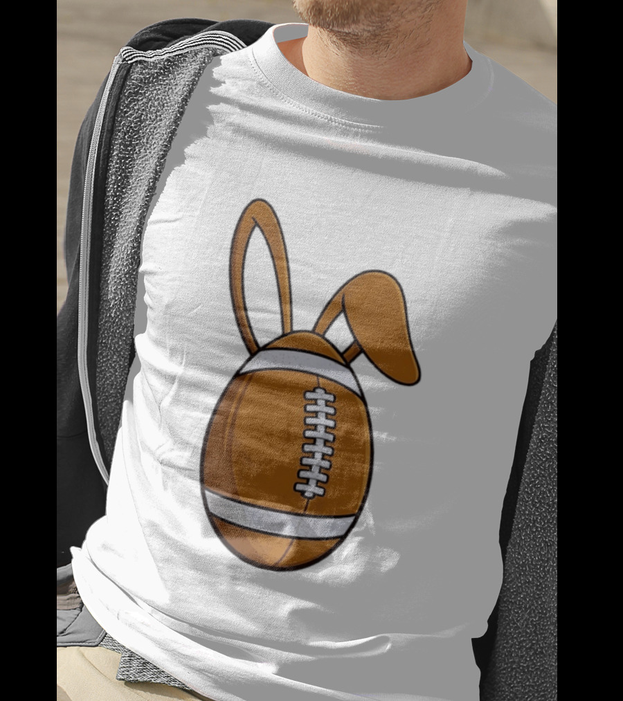 Easter Bunny Ears Football Egg Happy Easter T-Shirt