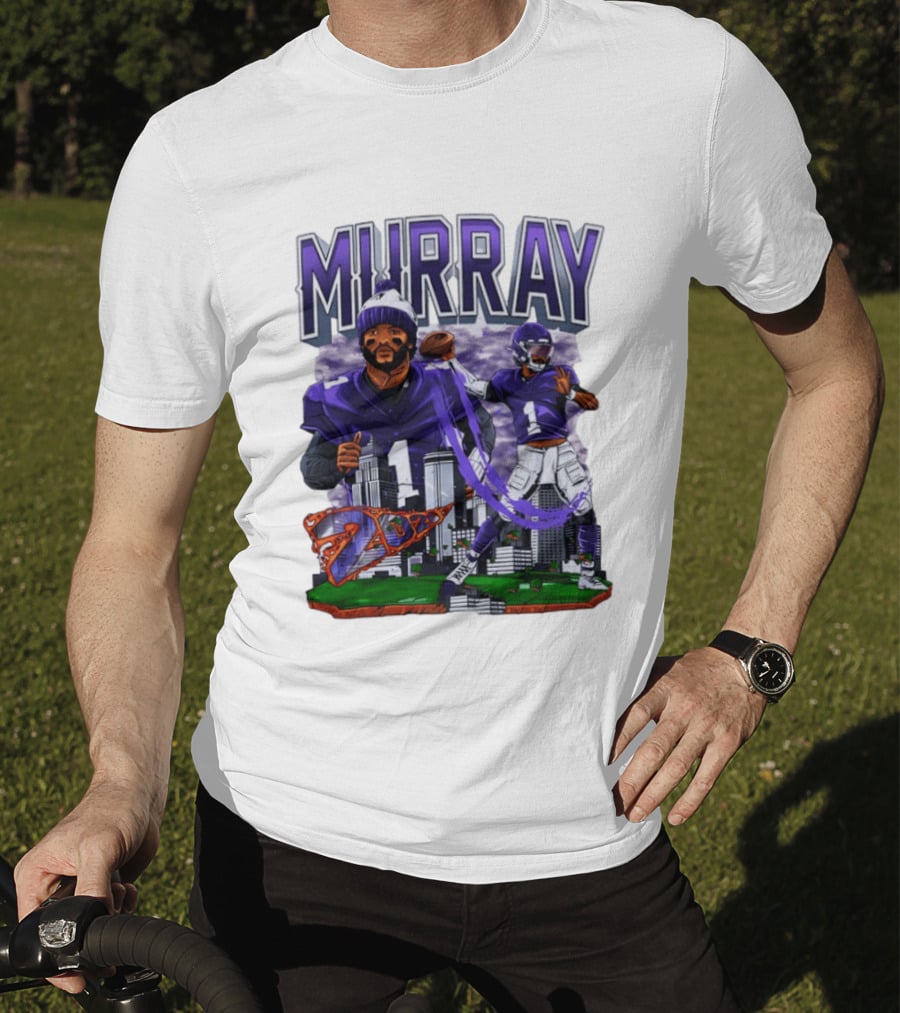 Murray 1 Baltimore Ravens 2026 City Skyline Football T-Shirt