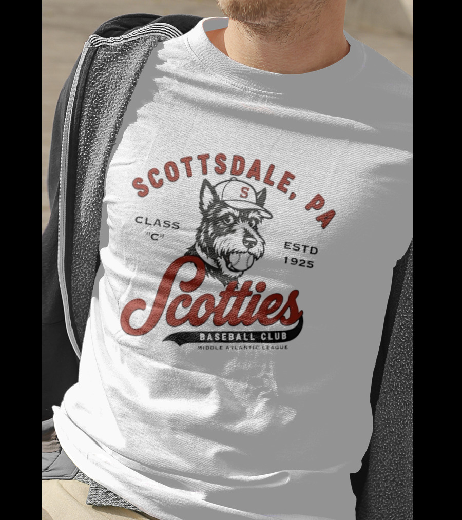 Scottsdale PA Scotties Baseball Club Middle Atlantic League Class C Estd 1925 T-Shirt