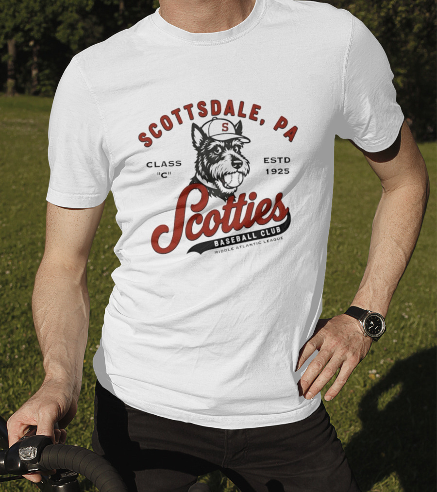 Scottsdale PA Scotties Baseball Club Middle Atlantic League Class C Estd 1925 T-Shirt