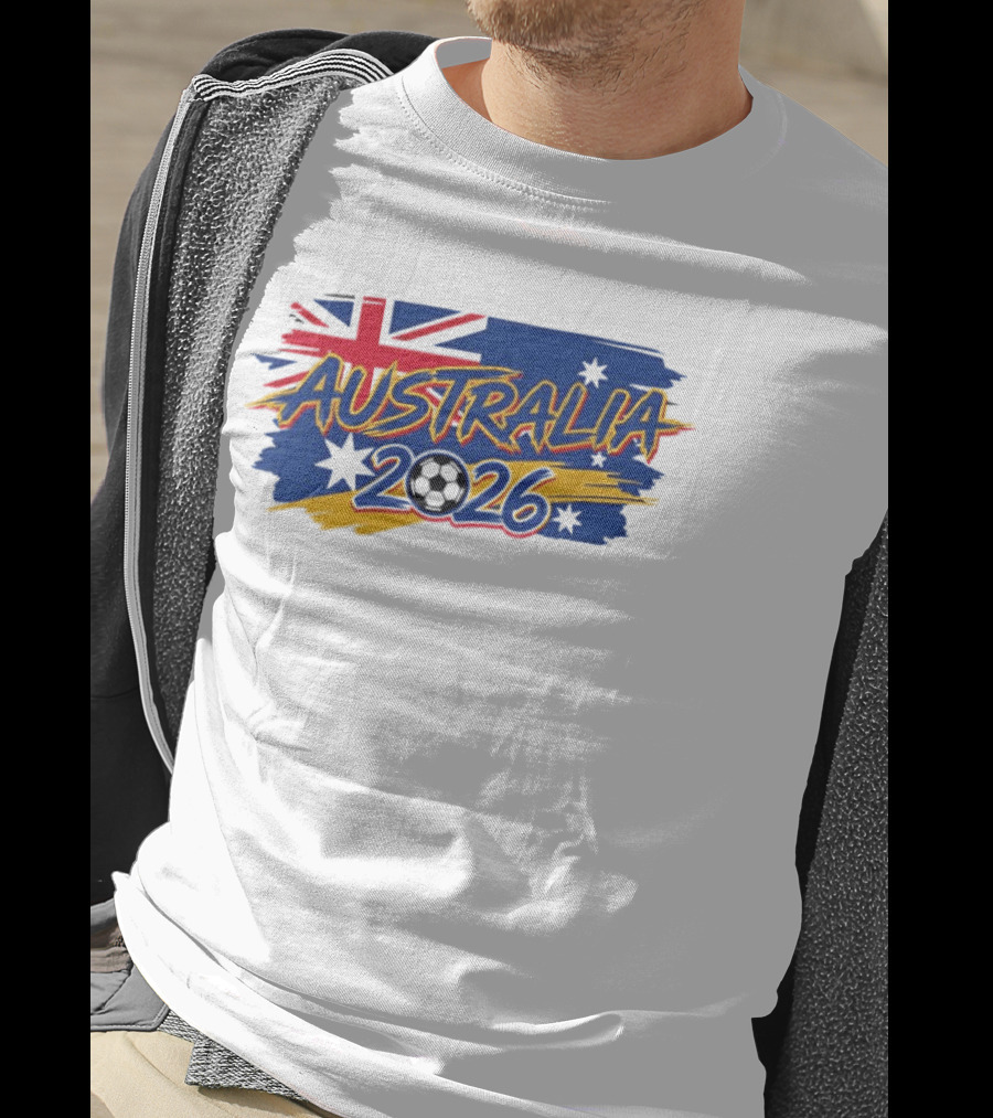 Australia 2026 Soccer Flag Stars T-Shirt