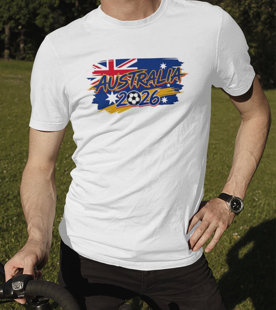 Australia 2026 Soccer Flag Stars T-Shirt