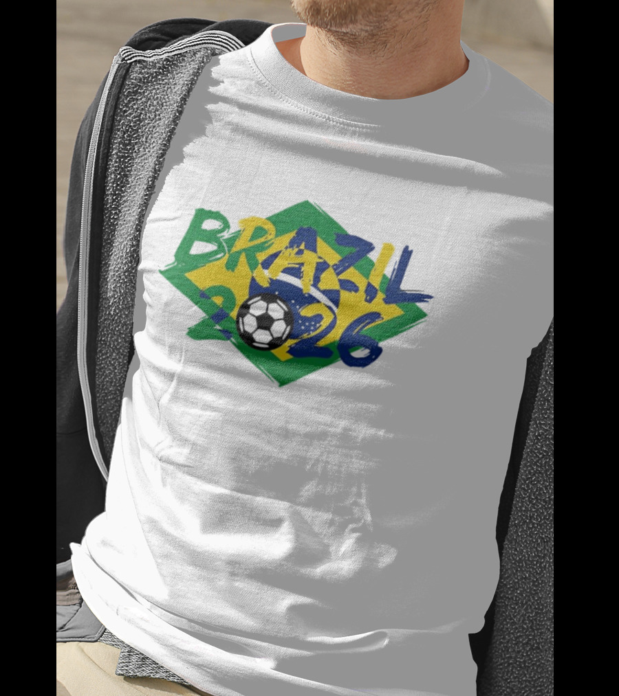 Brazil 2026 World Cup Soccer Team Flag T-Shirt