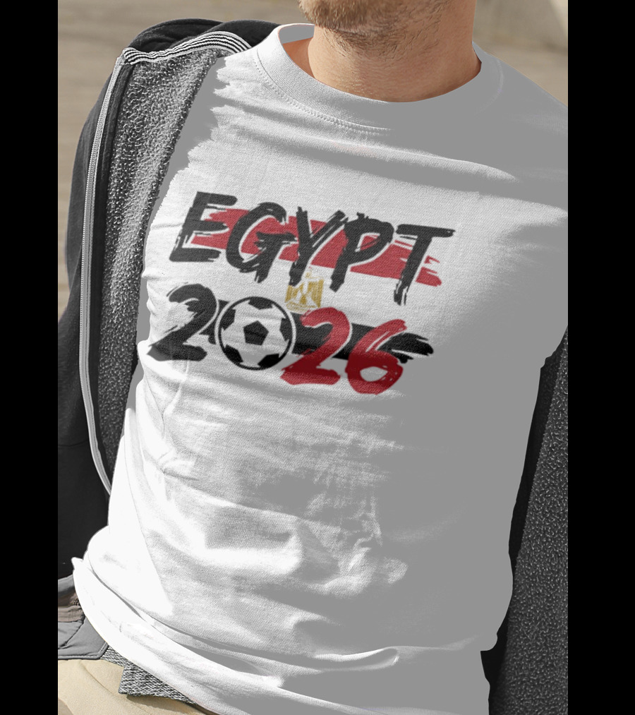 Egypt 2026 World Cup Soccer Emblem And Flag T-Shirt