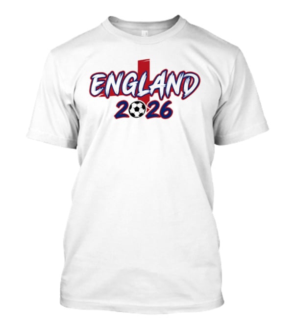 England 2026 Soccer Cross Football T-Shirt