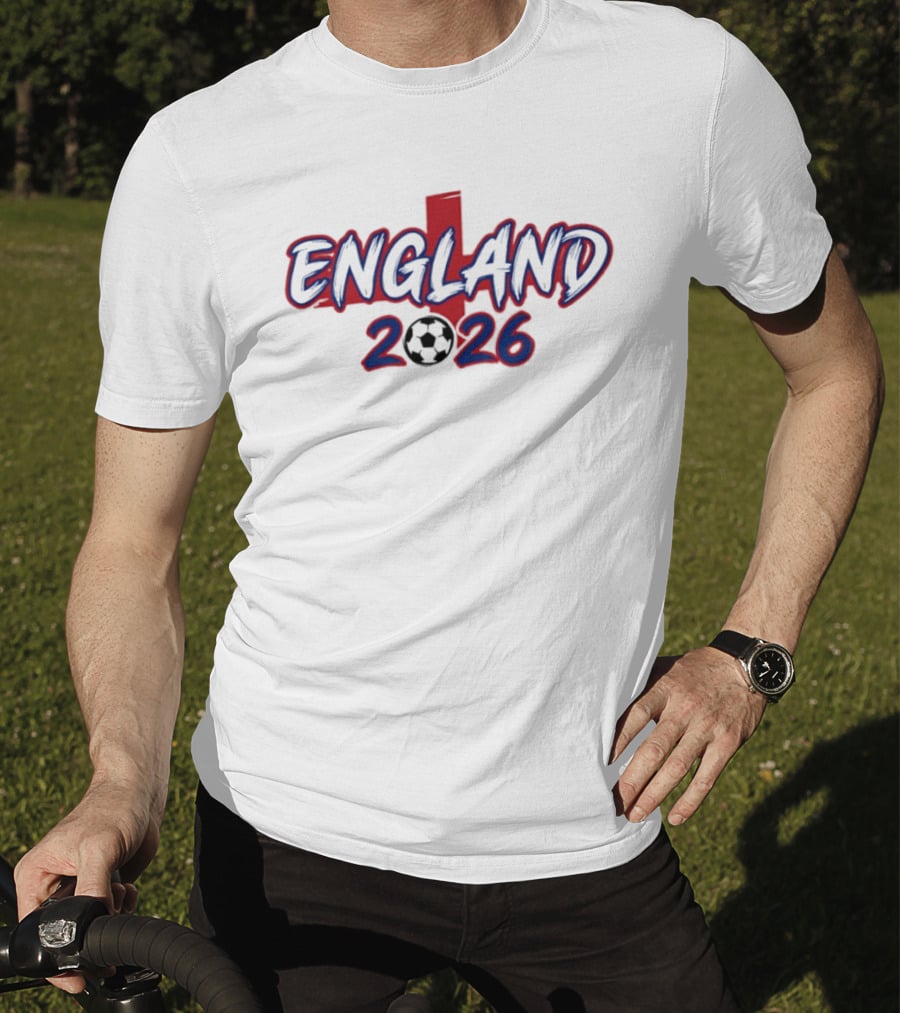 England 2026 Soccer Cross Football T-Shirt