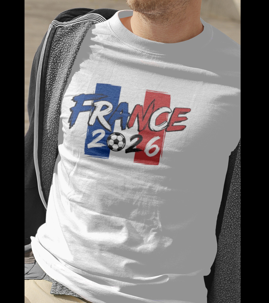 France 2026 Soccer World Cup Blue Red T-Shirt