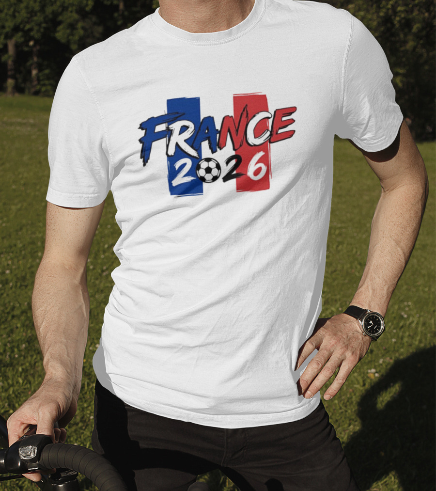 France 2026 Soccer World Cup Blue Red T-Shirt