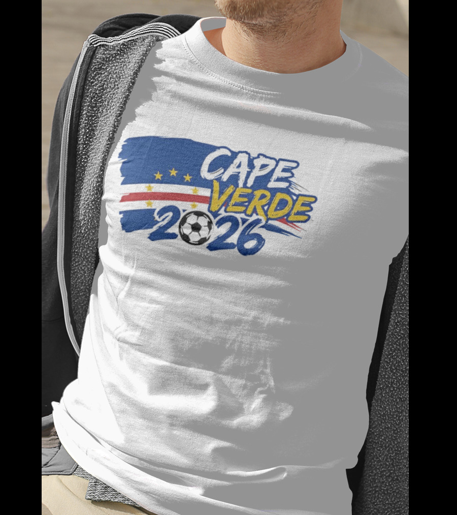 Cape Verde 2026 World Cup Soccer Stars National Team Five Stars Blue Red Banner T-Shirt