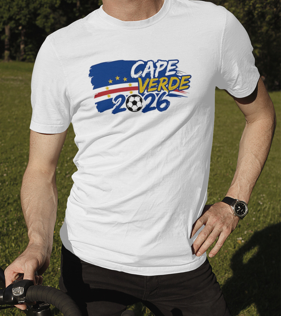 Cape Verde 2026 World Cup Soccer Stars National Team Five Stars Blue Red Banner T-Shirt