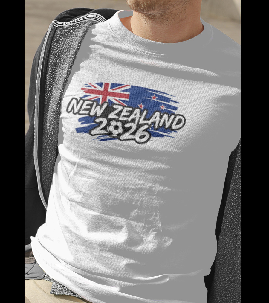 New Zealand 2026 National Team Flag And Soccer Ball T-Shirt